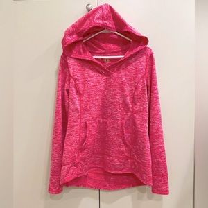 NWOT Pink Thermal Lightweight fleece hoodie with Kangaroo Pocket Size by Fuda